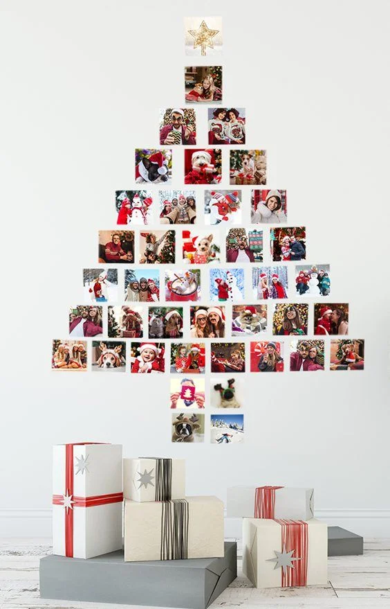 Árvore de natal com fotos